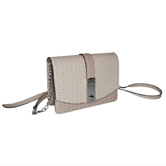 Guess Los Angeles LightRose Academia Flap Bag Crossbody Classiccore Elegant Chic - Picture 1 of 16